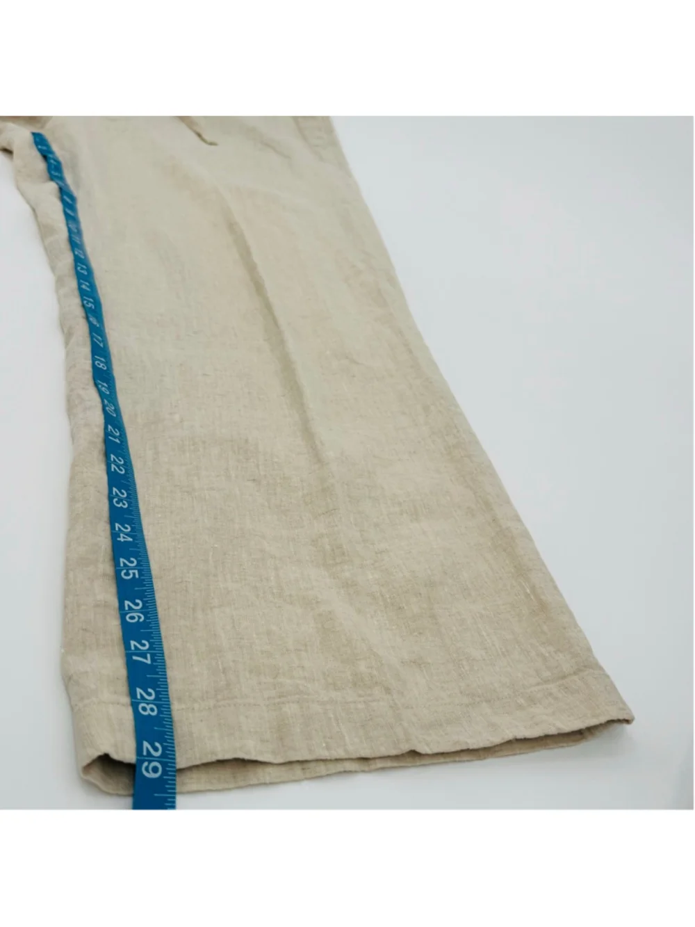 Tasso Elba Island Beige Linen Drawstring Pants 38 x 30